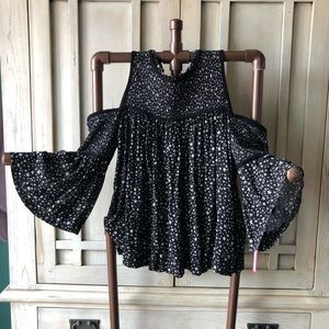 Flowy Shoulder Cut-Out Shirt